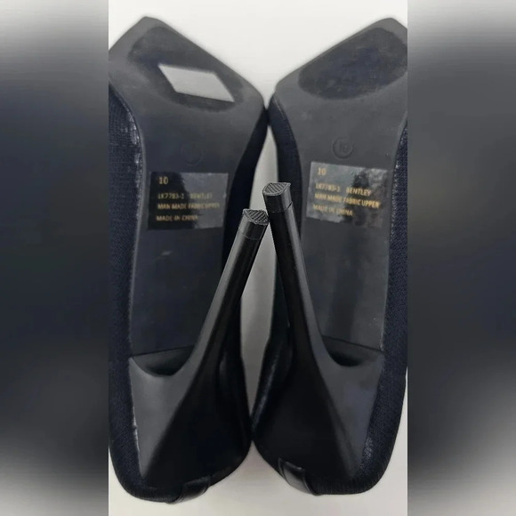 Fasion Nova Bentley Knit Fabric Stilletos Size 10 Black - Picture 6 of 11